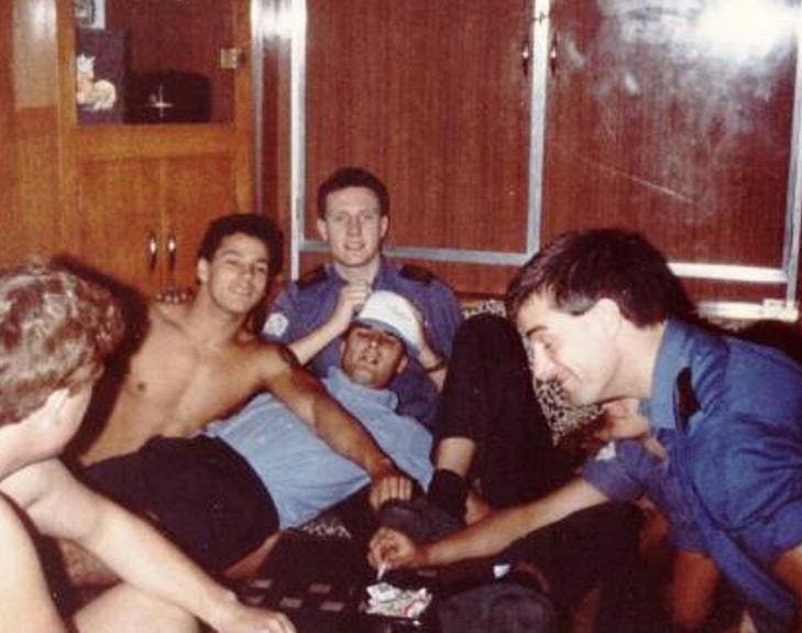 Sailor's Mess.jpg - 3E mess -Steve Goodwin, Griff, Brock, Don Cox & Scouse Callaghan